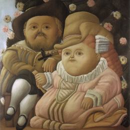 《鲁本斯和他的妻子》费尔南多·博特罗(Fernando Botero)高清作品欣赏