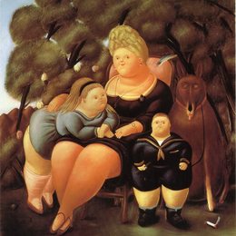 《家庭》费尔南多·博特罗(Fernando Botero)高清作品欣赏