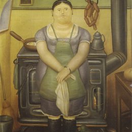 《女仆》费尔南多·博特罗(Fernando Botero)高清作品欣赏