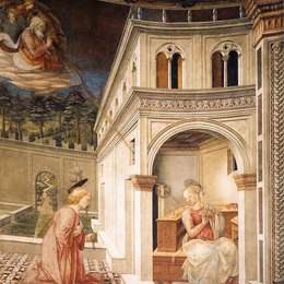 《报喜》弗拉·菲利普·利比(Filippo Lippi)高清作品欣赏