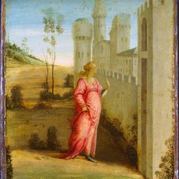 《埃丝特在宫门口》弗拉·菲利普·利比(Filippo Lippi)高清作品欣赏