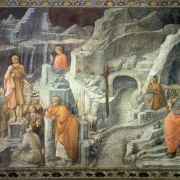 《圣约翰离开父母》弗拉·菲利普·利比(Filippo Lippi)高清作品欣赏