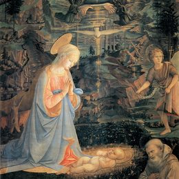 《婴儿耶稣的崇拜》弗拉·菲利普·利比(Filippo Lippi)高清作品欣赏