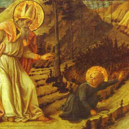 《圣奥古斯丁的愿景》弗拉·菲利普·利比(Filippo Lippi)高清作品欣赏