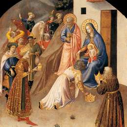 《对贤士的崇拜》弗拉·安吉利科(Fra Angelico)高清作品欣赏