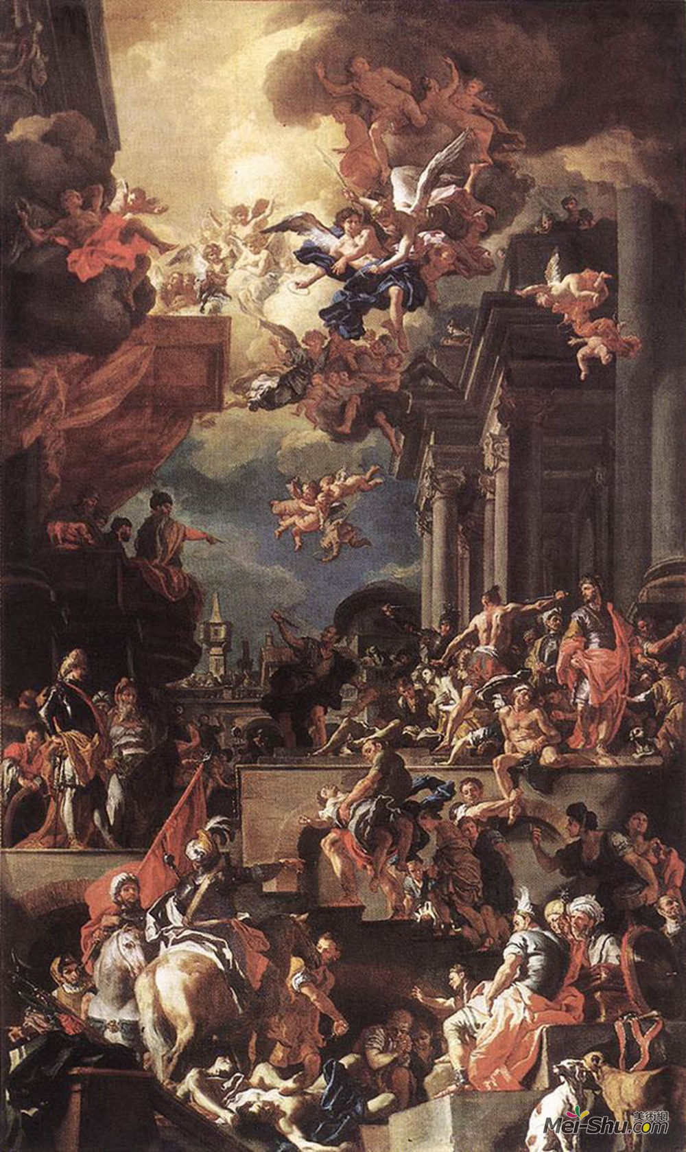 solimena)高清作品《希俄斯岛的吉斯蒂尼亚尼大屠杀》