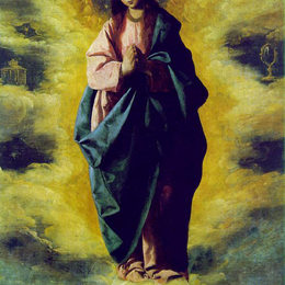 《圣母无原罪始胎》弗朗西斯柯·德·苏巴朗(Francisco de Zurbaran)高清作品欣赏