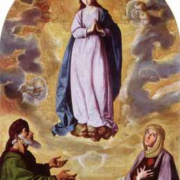 《圣约阿希姆和圣安妮的圣母无原罪》弗朗西斯柯·德·苏巴朗(Francisco de Zurbaran)高清作品欣赏