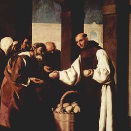 《《慈悲的比斯开湾大学的马丁》弗朗西斯柯·德·苏巴朗(Francisco de Zurbaran)高清作品欣赏