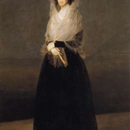 弗朗西斯科·戈雅(Francisco Goya)高清作品:Portrait of the Countess of Carpio, Marquesa de la Solana