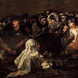 《大山羊或女巫安息日》弗朗西斯科·戈雅(Francisco Goya)高清作品欣赏