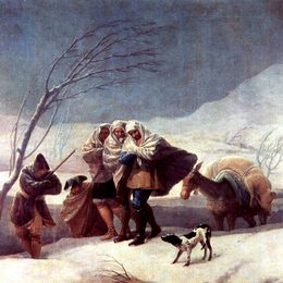 《暴风雪（冬天）》弗朗西斯科·戈雅(Francisco Goya)高清作品欣赏