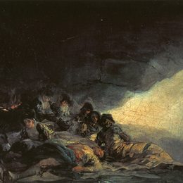 《漂泊在洞穴中的流浪汉》弗朗西斯科·戈雅(Francisco Goya)高清作品欣赏