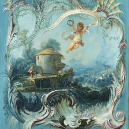 《梦幻家园丘比特超越田园风光》弗朗索瓦·布歇(Francois Boucher)高清作品欣赏