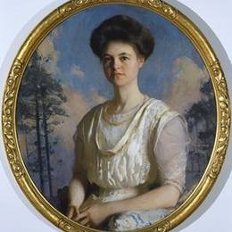 弗兰克 W · 本森(Frank W. Benson)高清作品:Portrait of Margaret L. Fuller