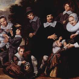 《景观中的家庭群体》弗朗斯·哈尔斯(Frans Hals)高清作品欣赏