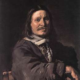 《坐着的人的肖像》弗朗斯·哈尔斯(Frans Hals)高清作品欣赏