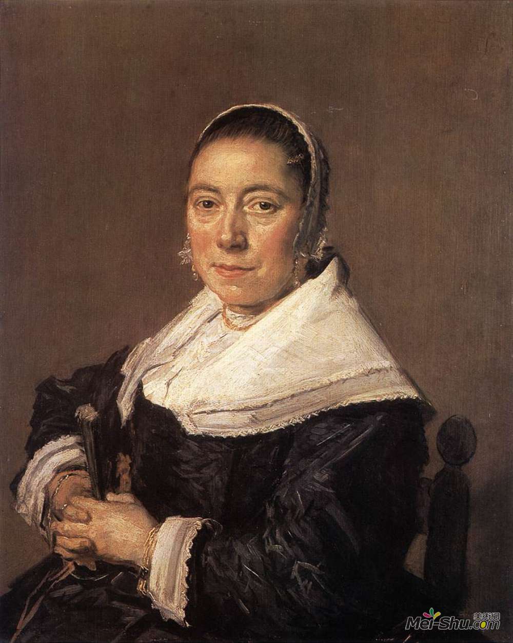 坐着的女人的肖像弗朗斯哈尔斯franshals高清作品欣赏