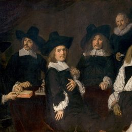 《哈勒姆老人救济院的摄政王》弗朗斯·哈尔斯(Frans Hals)高清作品欣赏