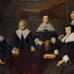 《哈勒姆老人宅院的后遗症》弗朗斯·哈尔斯(Frans Hals)高清作品欣赏