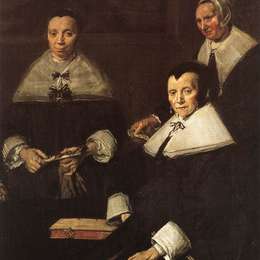 《哈勒姆老人宅院的后遗症》弗朗斯·哈尔斯(Frans Hals)高清作品欣赏