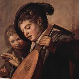 《两个男孩唱歌》弗朗斯·哈尔斯(Frans Hals)高清作品欣赏