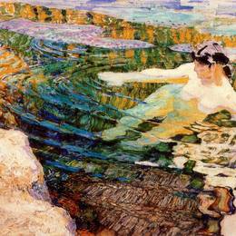 《水。沐浴者。》弗朗齐歇克·库普卡(Frantisek Kupka)高清作品欣赏