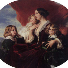 弗兰兹-温特豪德(Franz Xaver Winterhalter)高清作品:Elzbieta Branicka, Countess Krasinka and her Children