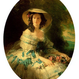 弗兰兹-温特豪德(Franz Xaver Winterhalter)高清作品:Eug&amp;ampénie de Montijo, Empress of France