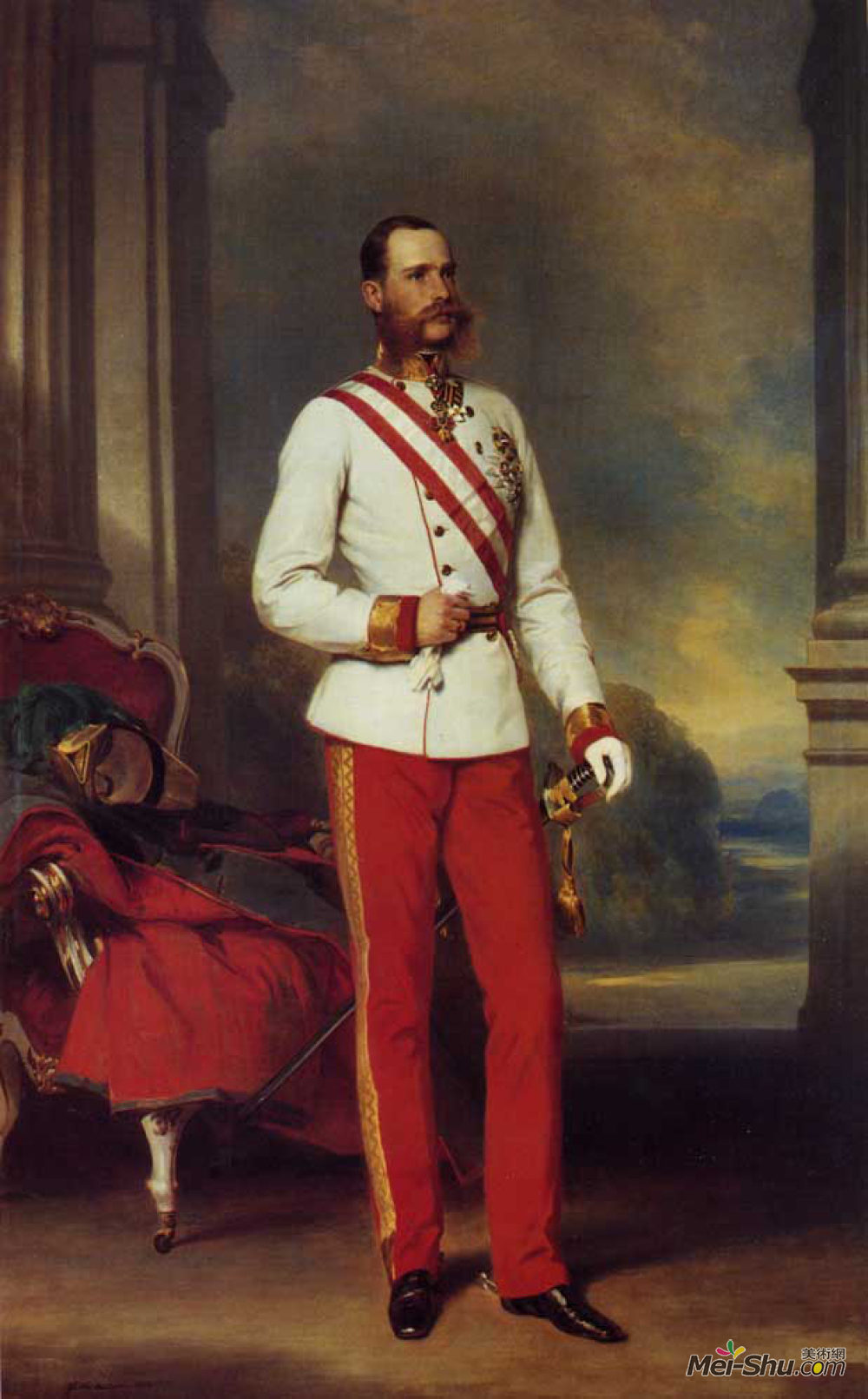 弗朗茨约瑟夫一世奥地利皇帝穿着礼服制服弗兰兹温特豪德franzxaver
