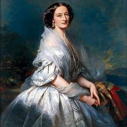 弗兰兹-温特豪德(Franz Xaver Winterhalter)高清作品:Portrait of Eliza Franciszka of Branicki Krasińska