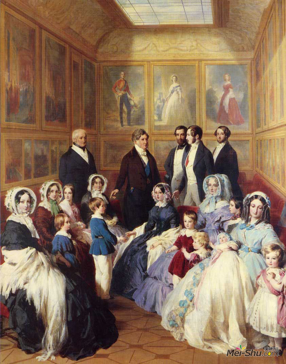 维多利亚女王和阿尔伯特亲王与娄家族弗兰兹温特豪德franzxaver