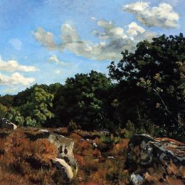 弗雷德里克·巴齐耶(Frederic Bazille)高清作品:Landscape at Chailly