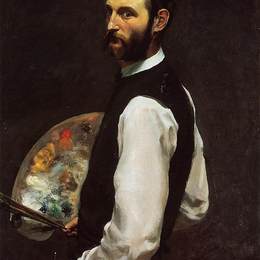 《自画像》弗雷德里克·巴齐耶(Frederic Bazille)高清作品欣赏