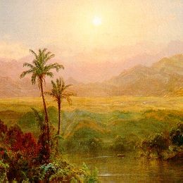 《安第斯山脉》弗雷德里克·埃德温·丘奇(Frederic Edwin Church)高清作品欣赏