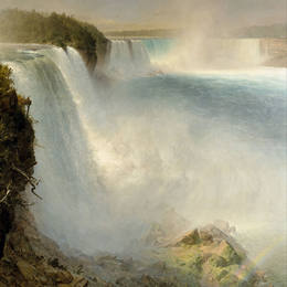 《尼亚加拉大瀑布，来自美方》弗雷德里克·埃德温·丘奇(Frederic Edwin Church)高清作品欣赏