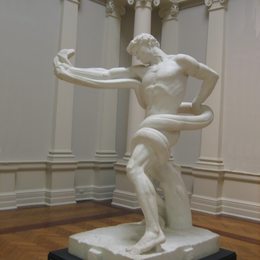 《用蟒蛇摔跤的运动员》洛尔德·弗雷德里克·莱顿(Frederic Leighton)高清作品欣赏