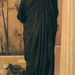 《阿伽门农墓中的伊莱克特拉》洛尔德·弗雷德里克·莱顿(Frederic Leighton)高清作品欣赏