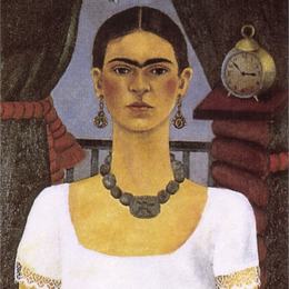 《自画像-时光飞逝》弗里达·卡洛(Frida Kahlo)高清作品欣赏