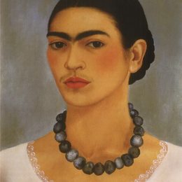 《项链自画像》弗里达·卡洛(Frida Kahlo)高清作品欣赏