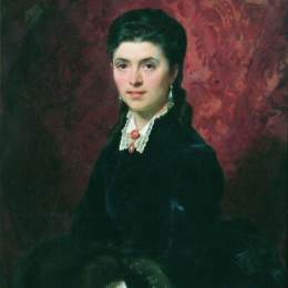 费奥多尔·布朗尼科夫(Fyodor Bronnikov)高清作品:Portrait of Elena Grigoriyevna Tolstaya