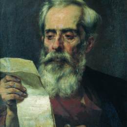 《老人在看信》费奥多尔·布朗尼科夫(Fyodor Bronnikov)高清作品欣赏