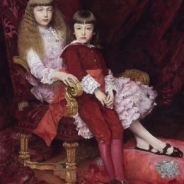 《吉斯公爵和他的一个姐妹，未来公爵夫人》加布里埃尔·费里尔(Gabriel Ferrier)高清作品欣赏