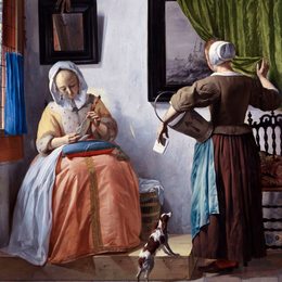 《读信的女人》哈布里尔·梅曲(Gabriel Metsu)高清作品欣赏
