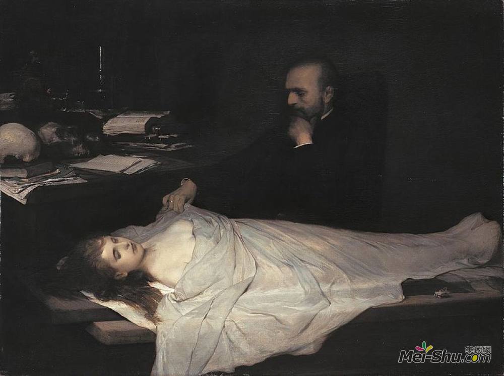 gabriel von max加布里埃尔·冯·马克斯油画48909《解剖学家1869》