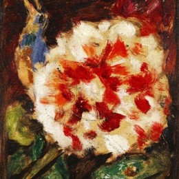 加布里埃尔·穆特(Gabriele Munter)高清作品:Blume mit Vogel und Echsenkopf
