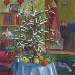 《装饰圣诞树》加布里埃尔·穆特(Gabriele Munter)高清作品欣赏