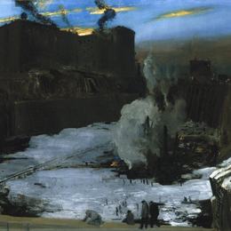 《宾夕法尼亚车站开挖》乔治·贝洛斯(George Bellows)高清作品欣赏