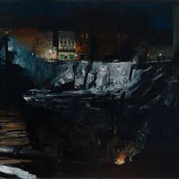 《夜间挖掘》乔治·贝洛斯(George Bellows)高清作品欣赏