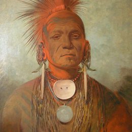 乔治·卡特林(George Catlin)高清作品:See-non-ty-a, an Iowa Medicine Man